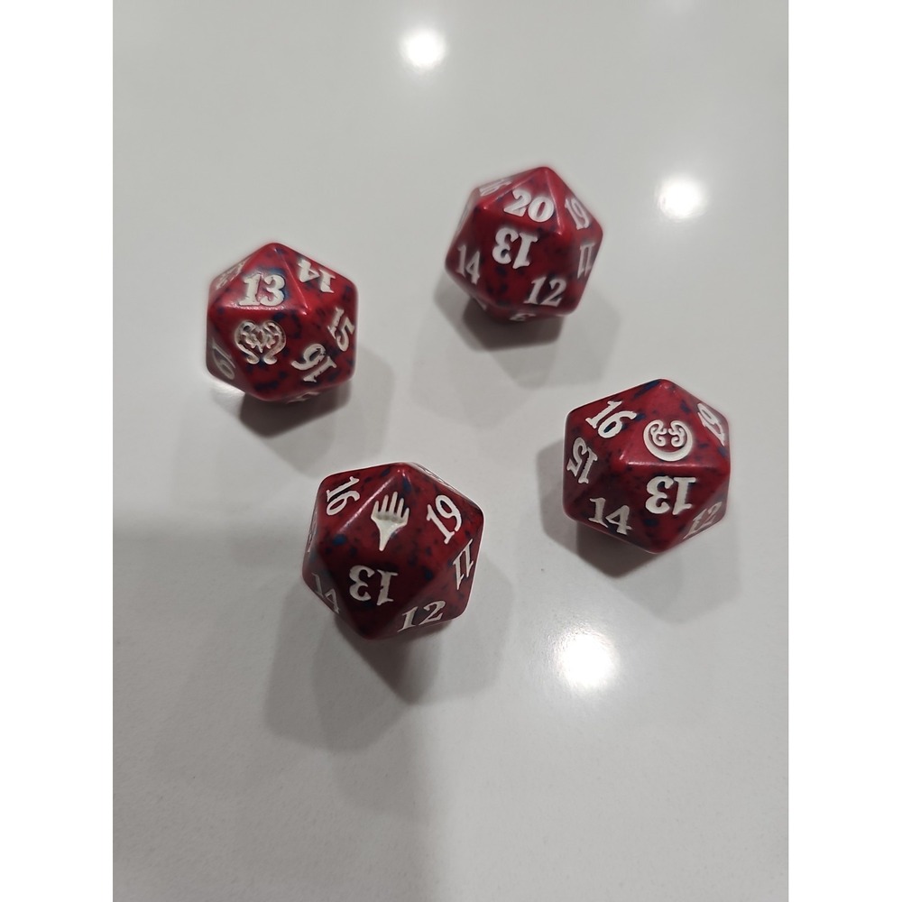MTG Spindown D20 Dice Lot Of 4 Life Counter